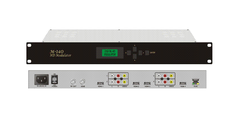 NOVACOM | M140 DVB-C/T 4 Kanal QAM Encoder - Modülatör